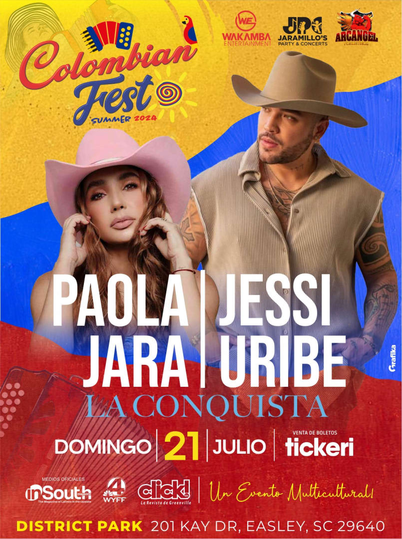 Event - Colombian Fest Verano 2024-Colombian Fest Summer 2024 - Easley, SC - Sun, July 21, 2024} | concert tickets