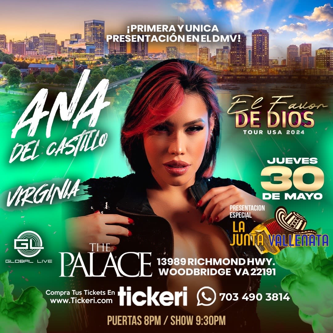 Event - ANA DEL CASTILLO EN CONCIERTO ! - Woodbridge, VA - jue, 30 de mayo de 2024} | concert tickets