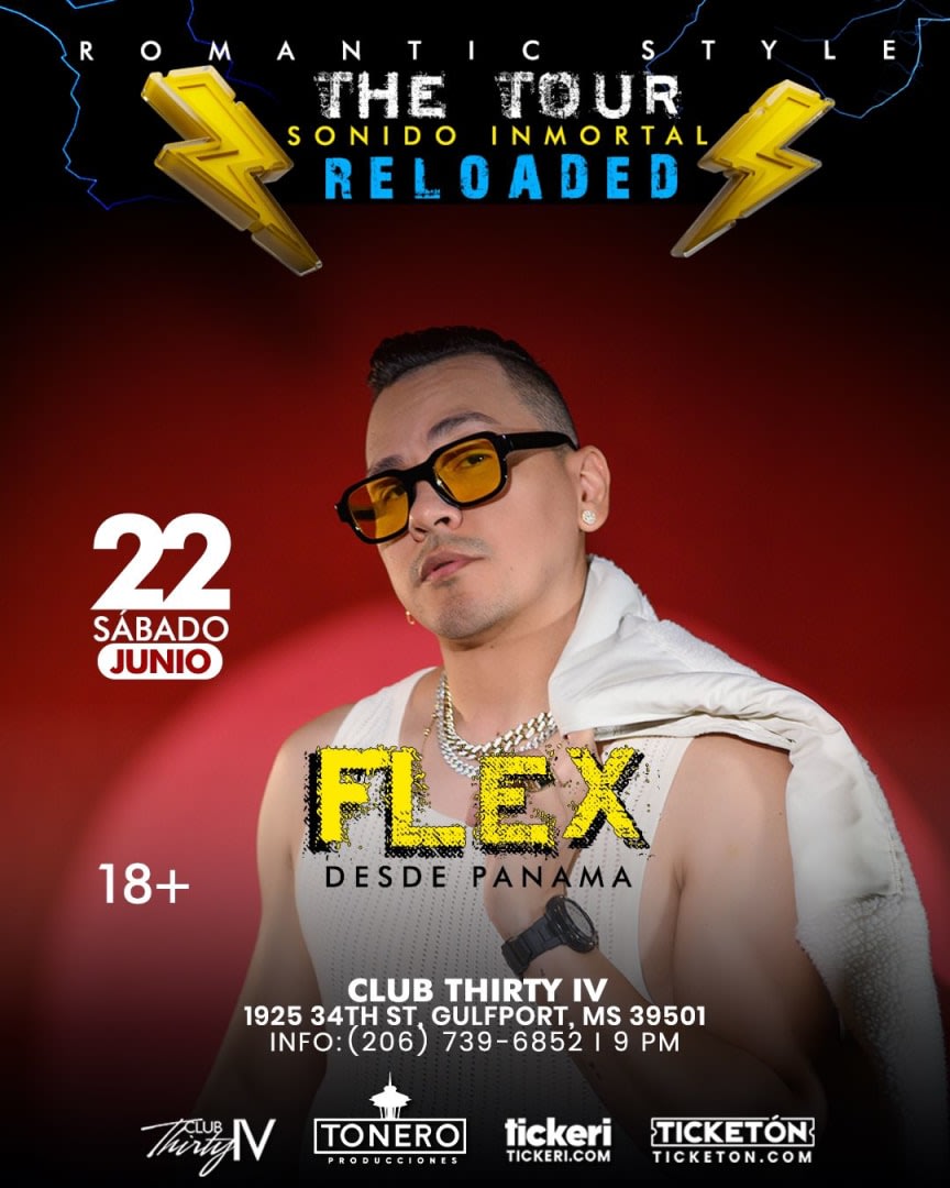 Event - FLEX ROMANTIC STYLE EN GULFPORT MISSISSIPPI  - Gulfport, MS - sáb, 22 de junio de 2024} | concert tickets