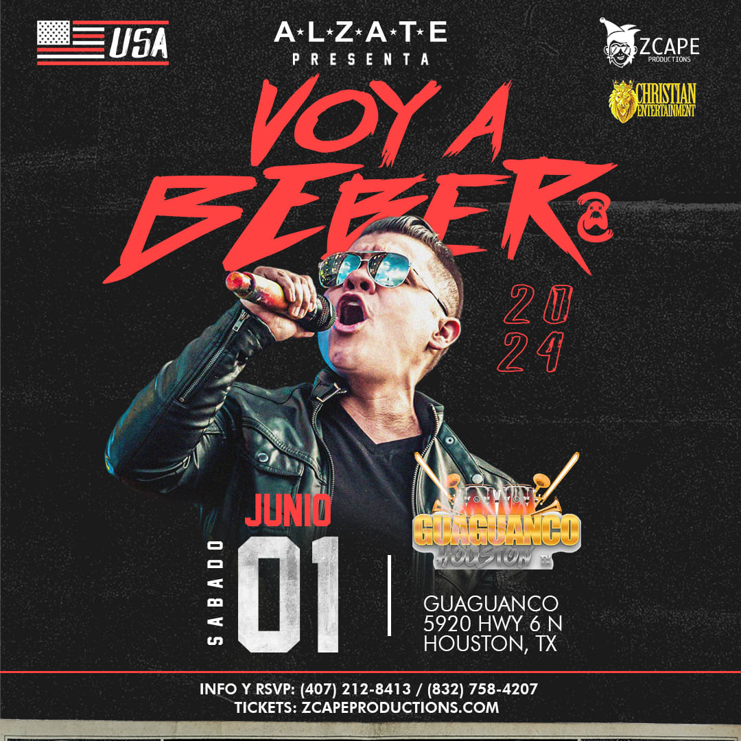 Event - ALZATE EN CONCIERTO HOUSTON TX  - Houston, TEXAS  - sáb, 1 de junio de 2024} | concert tickets