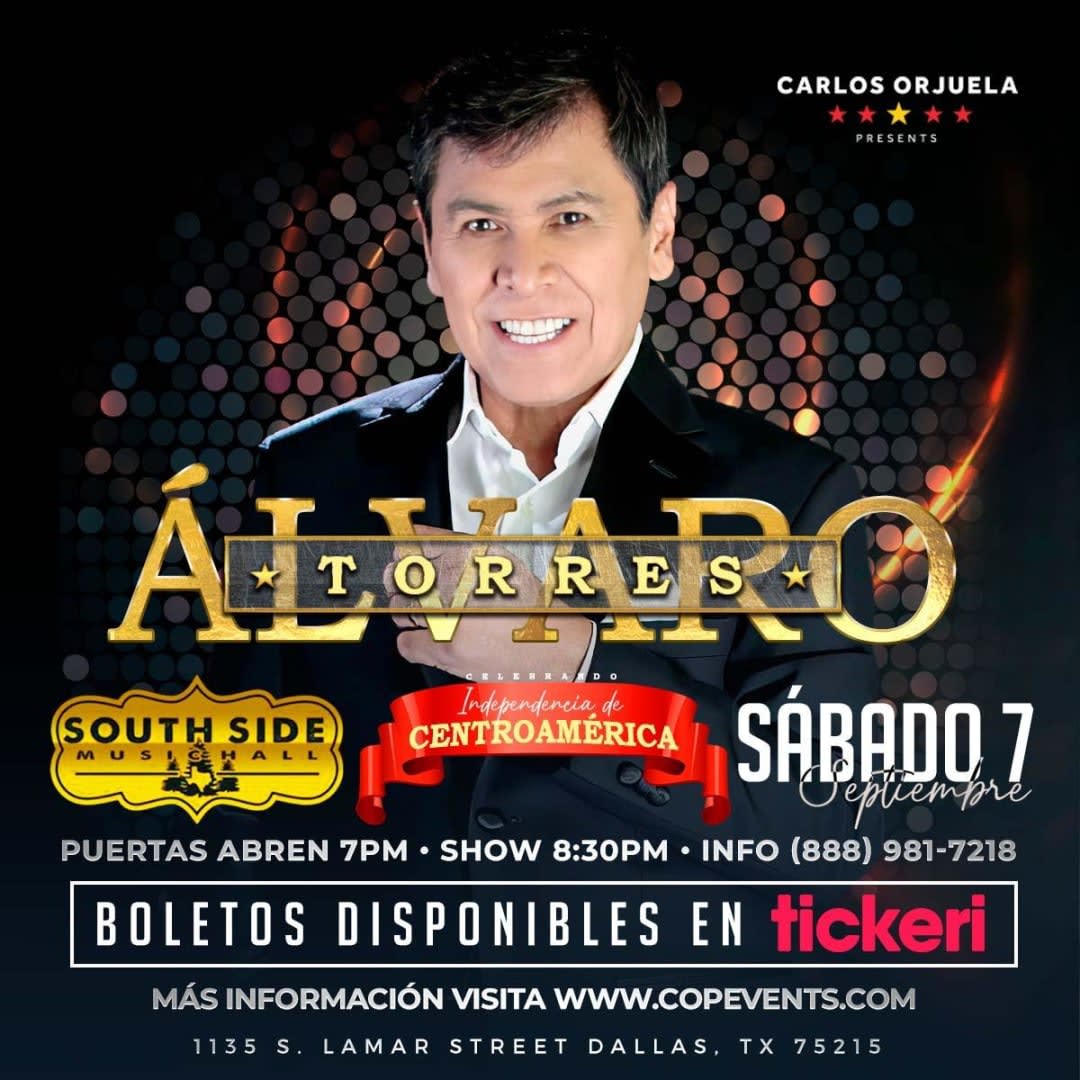 Event - ALVARO TORRES EN CONCIERTO ! - Dallas, TX - Sat, September 7, 2024} | concert tickets