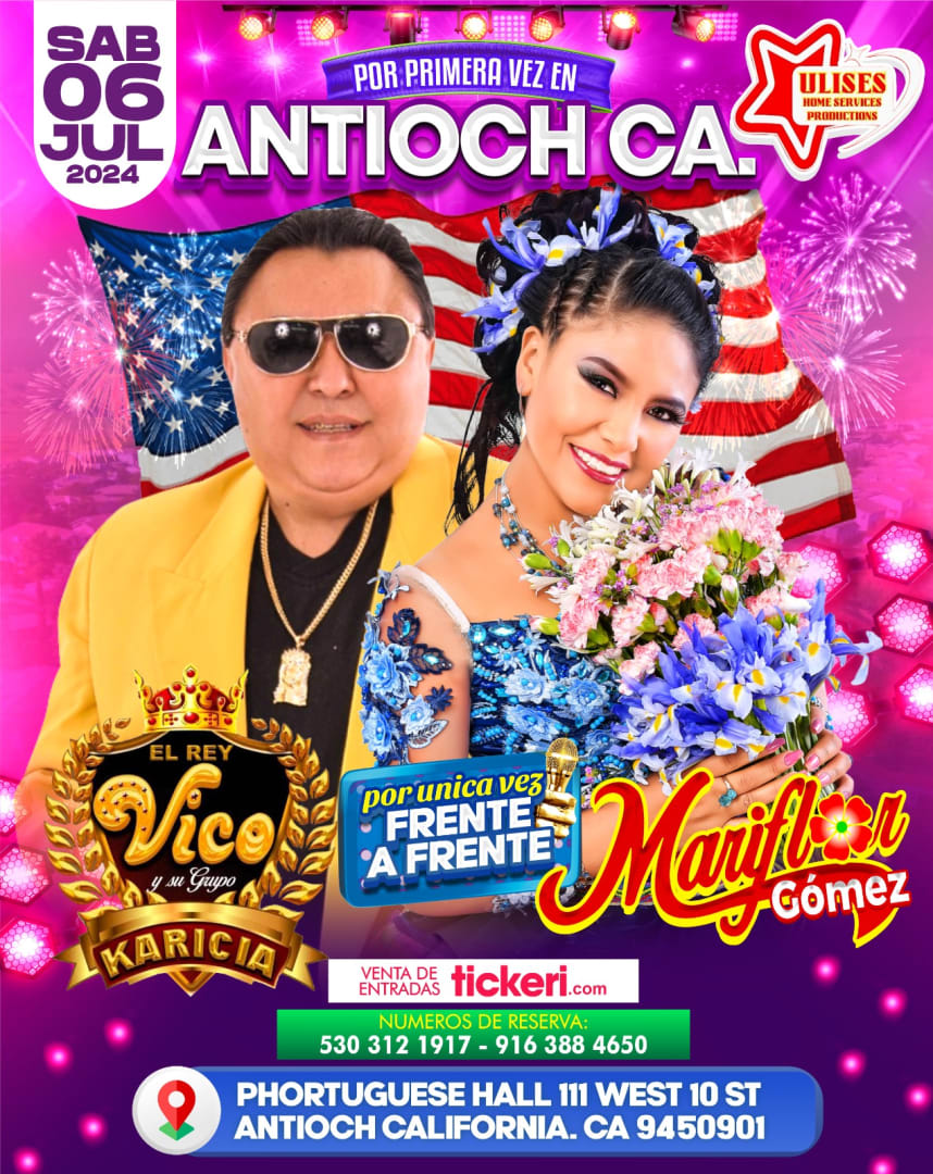 Event - Vico y su grupo Caricia y Mariflor Gomez - Antioch, Ca - Sat, July 6, 2024} | concert tickets