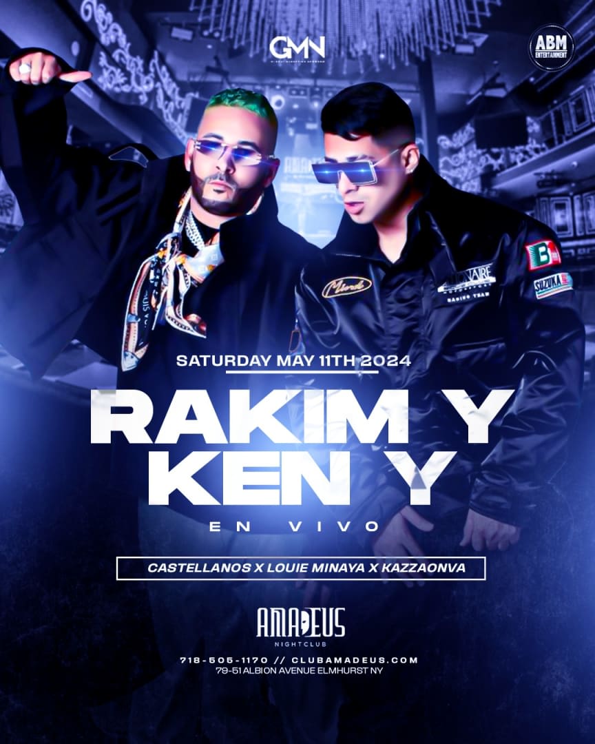 Event - Mothers Day Weekend Rakim & Ken-y Live At Amadeus Nightclub - Queens, NY - sáb, 11 de mayo de 2024} | concert tickets