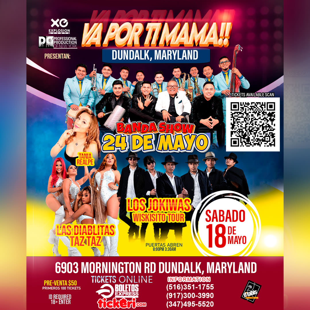 Event - DUNDALK,MD VA POR TI MAMA - Dundalk, MD - sáb, 18 de mayo de 2024} | concert tickets