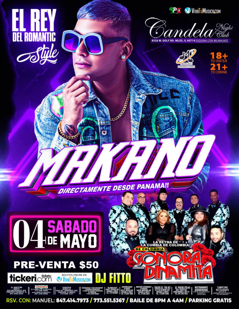 Event - Makano Memorias Tours USA en Chicago IL - Niles, IL - sáb, 4 de mayo de 2024} | concert tickets