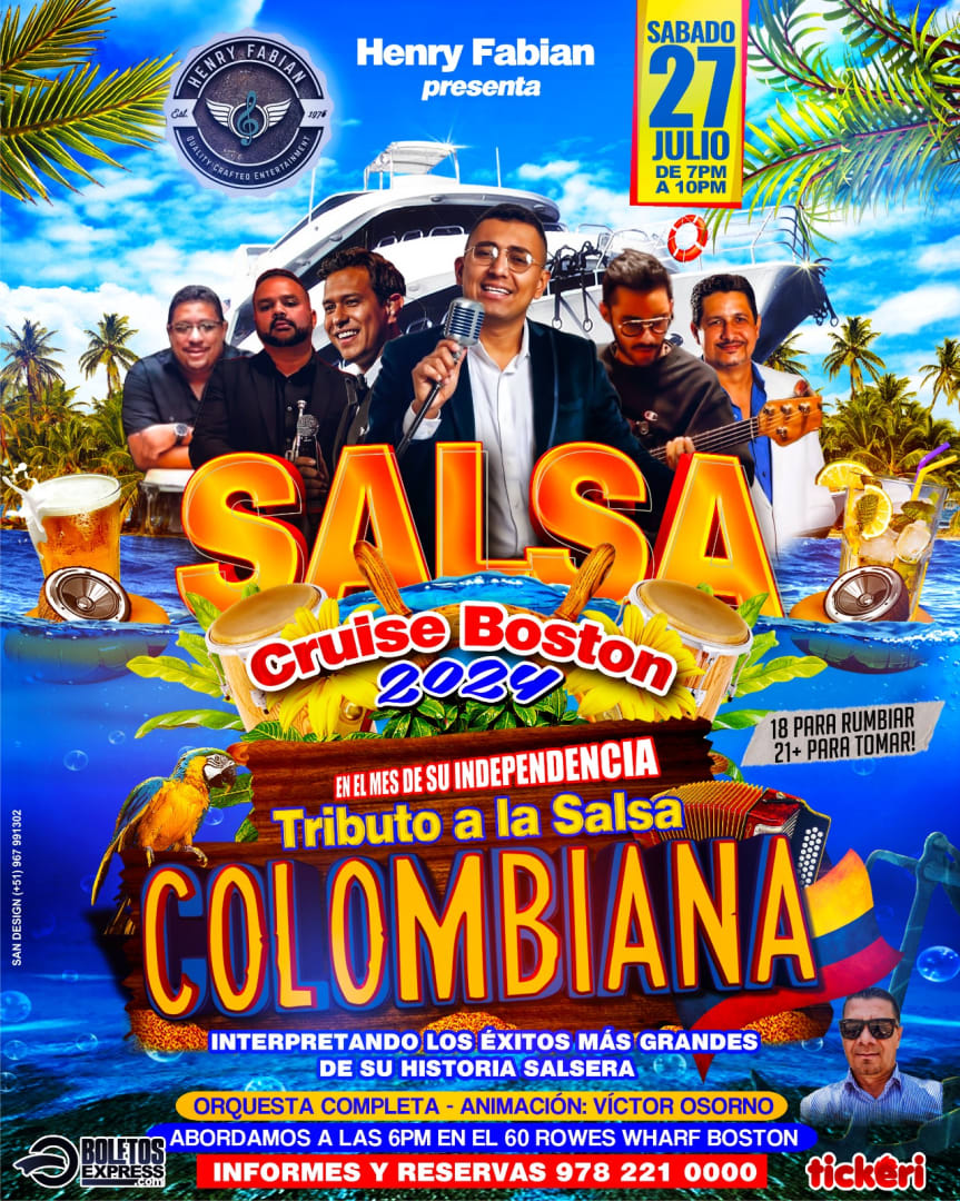 Event - Boston Salsa Cruise "Tributo a la Salsa Colombiana" - Boston, MA - sáb, 27 de julio de 2024} | concert tickets