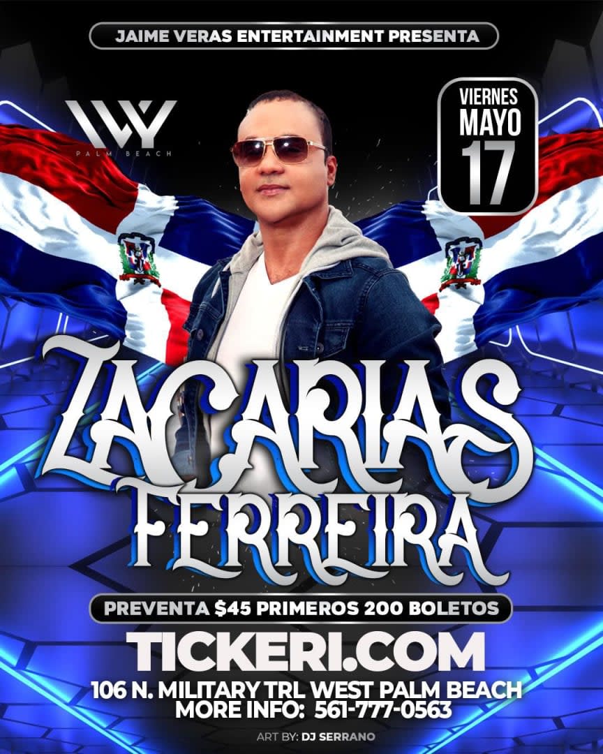 Event - ZACARIAS FERREIRA EN CONCIERTO ! - West Palm Beach, FL - vie, 17 de mayo de 2024} | concert tickets