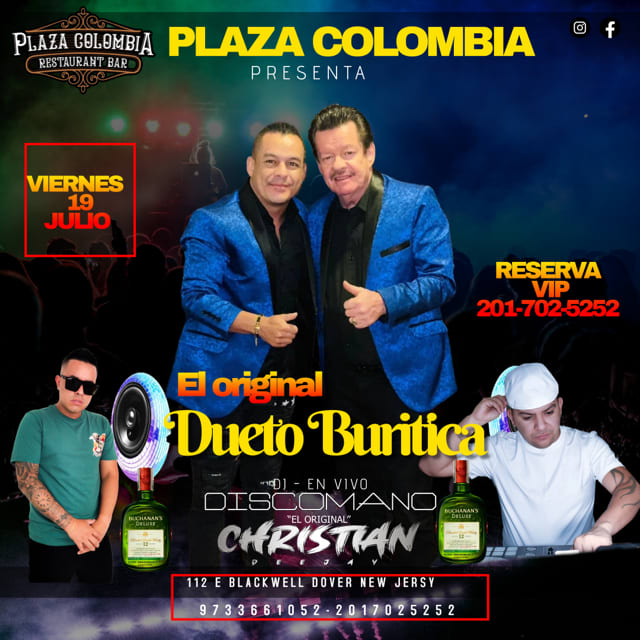 Event - EL DUETO BURITICA - Dover, NJ - Fri, July 19, 2024} | concert tickets