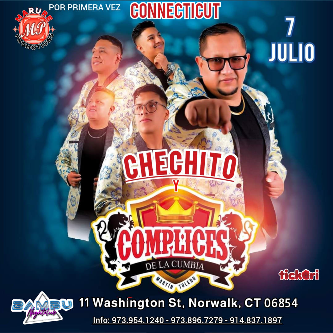 Event - CHECHITO Y LOS COMPLICES DE LA CUMBIA EN CONNECTICUT  - Norwalk, CT - dom, 7 de julio de 2024} | concert tickets