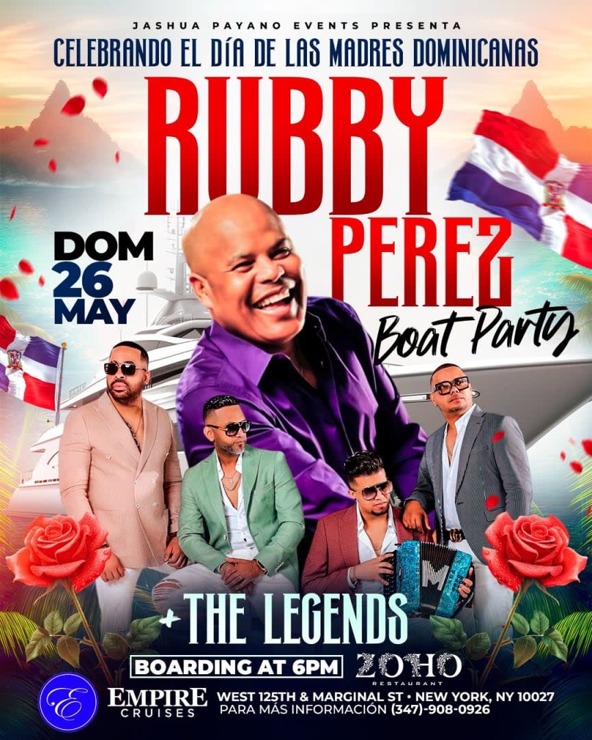 Event - RUBBY PEREZ + THE LEGENDS BOAT PARTY - NY, NY - dom, 26 de mayo de 2024} | concert tickets