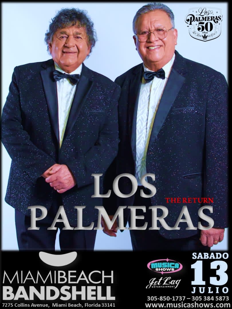 Event - LOS PALMERAS EN CONCIERTO ! - Miami Beach, FL - sáb, 13 de julio de 2024} | concert tickets