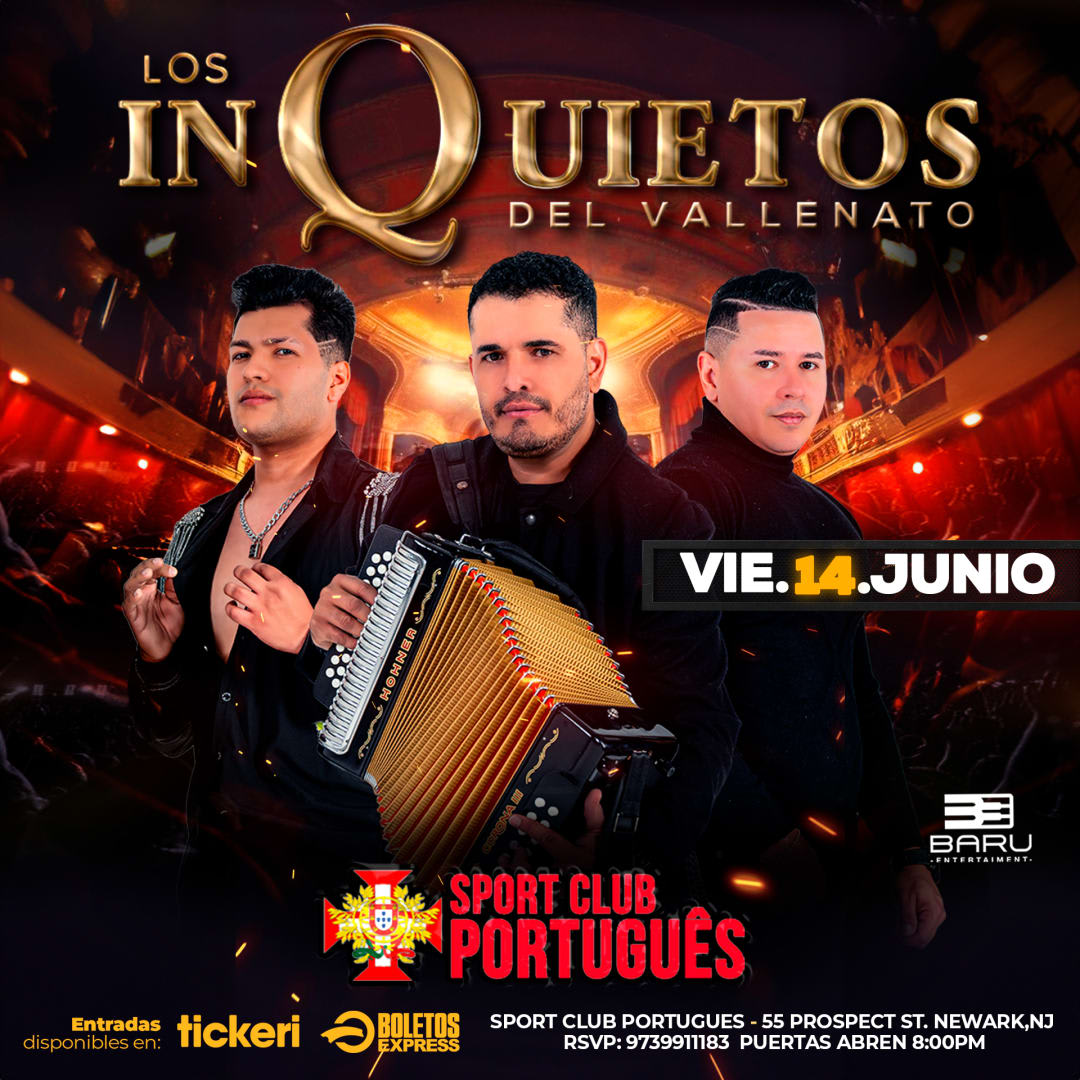 Event - Los Inquietos del Vallenato en New Jersey - Newark, NJ - vie, 14 de junio de 2024} | concert tickets