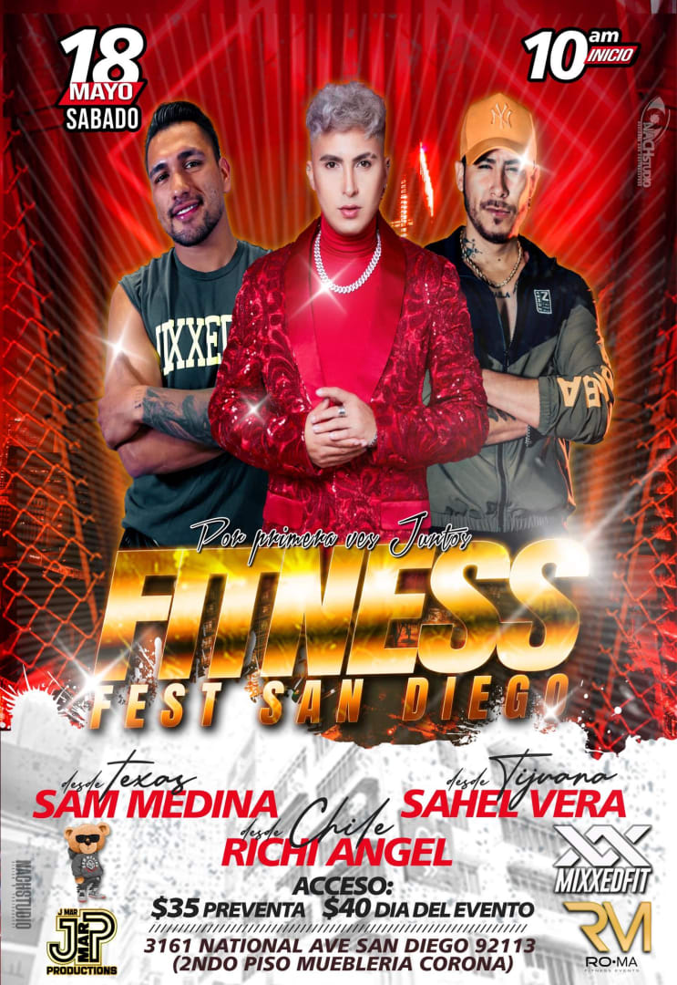 Event - FITNES FEST SAN DIEGO  - San Diego, CA - sáb, 18 de mayo de 2024} | concert tickets