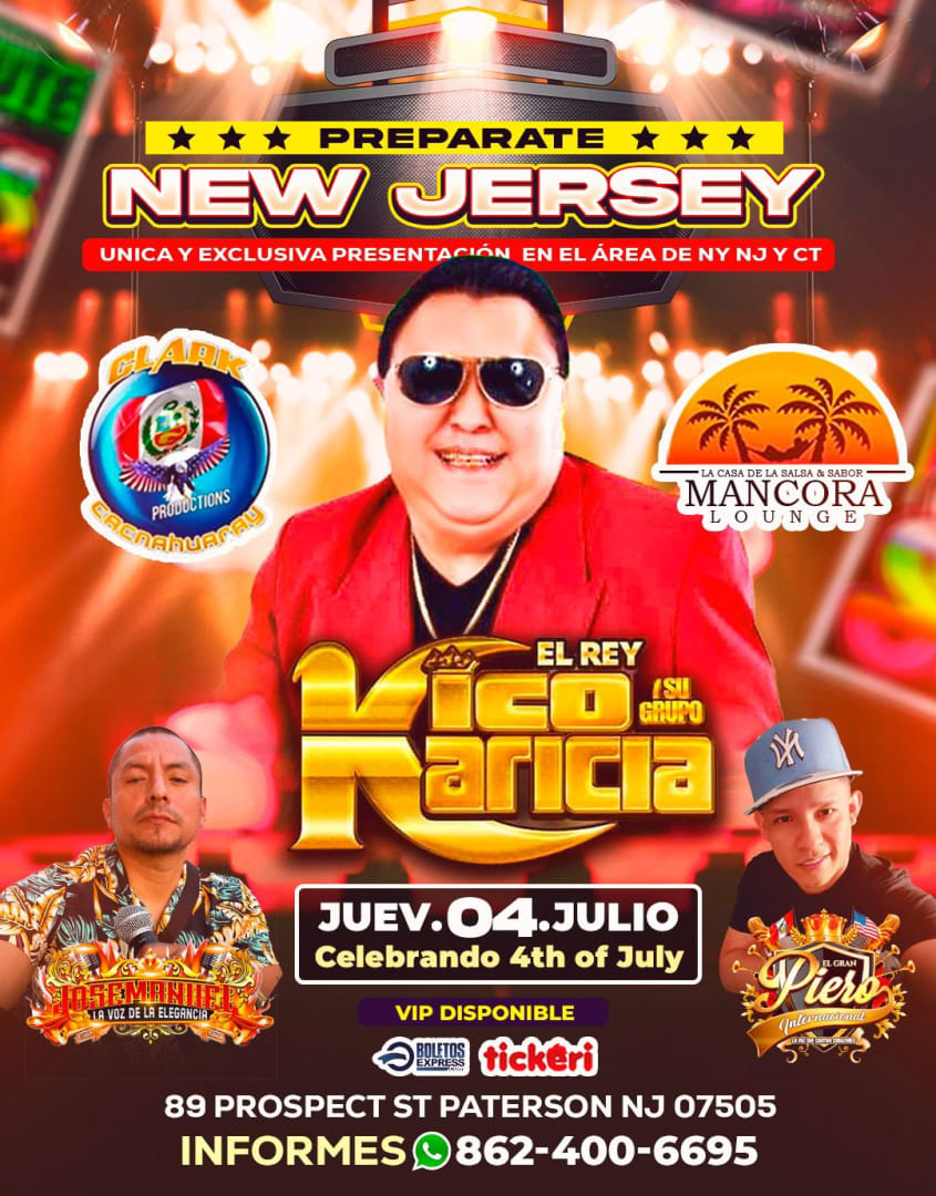 Event - VICO Y SU GRUPO KARICIA EN VIVO ! - Paterson, NJ - jue, 4 de julio de 2024} | concert tickets