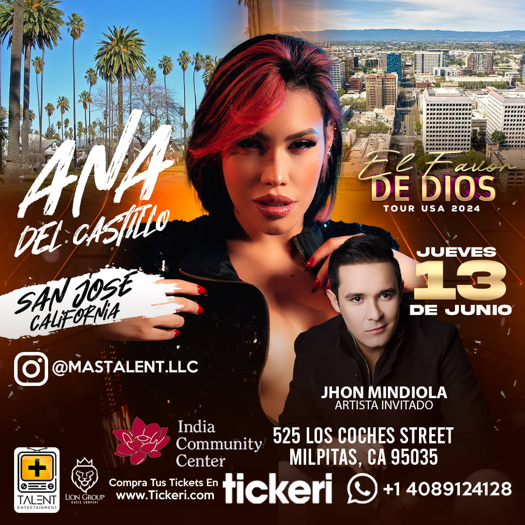 Event - ANA DEL CASTILLO, JHON MINDIOLA "Por Primera Vez" ¡EN CONCIERTO! - San José (California) - Milpitas, CA - Thu, June 13, 2024} | concert tickets