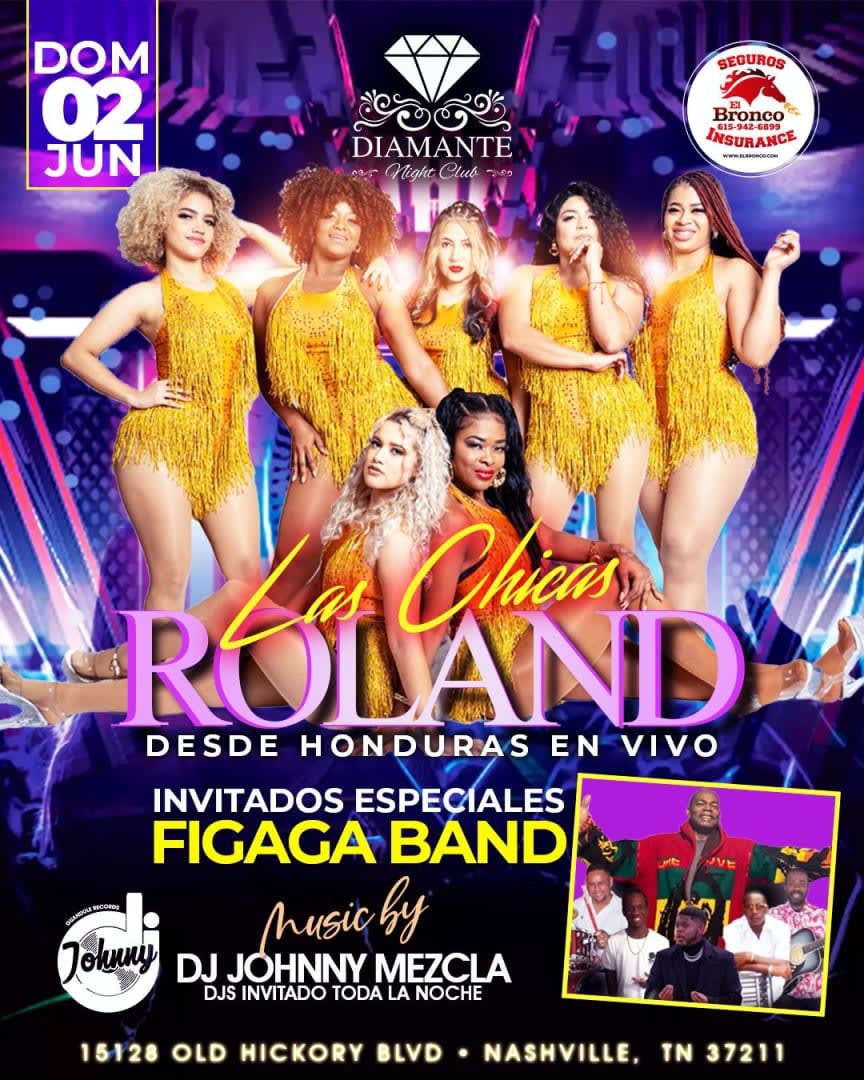 Event - Las Chicas Roland @Diamante_NightClub - Nashville, TN - dom, 2 de junio de 2024} | concert tickets