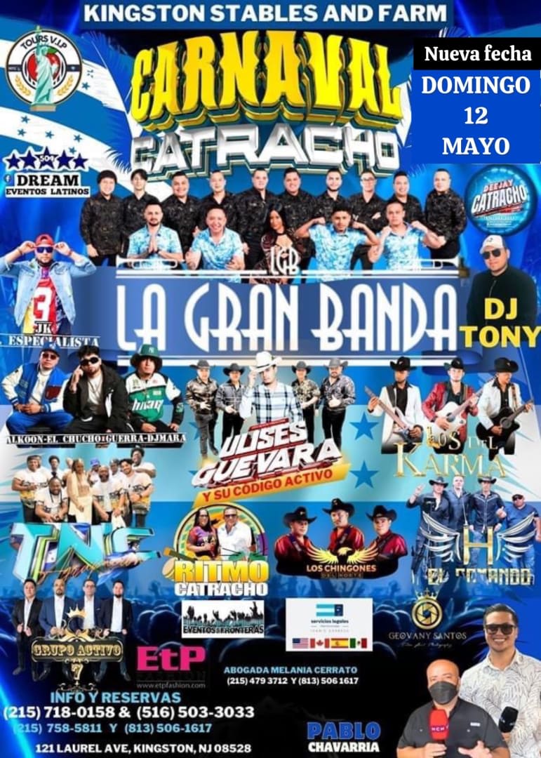 Event - CARNAVAL CATRACHO NJ USA - Franklin Township, NJ - dom, 12 de mayo de 2024} | concert tickets