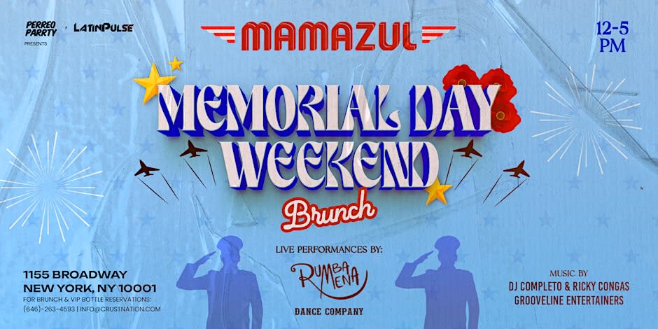 Event - Memorial Day Sunday Brunch @ Mamazul | Reggaeton Day Party Live Show - New York, NY - dom, 26 de mayo de 2024} | concert tickets