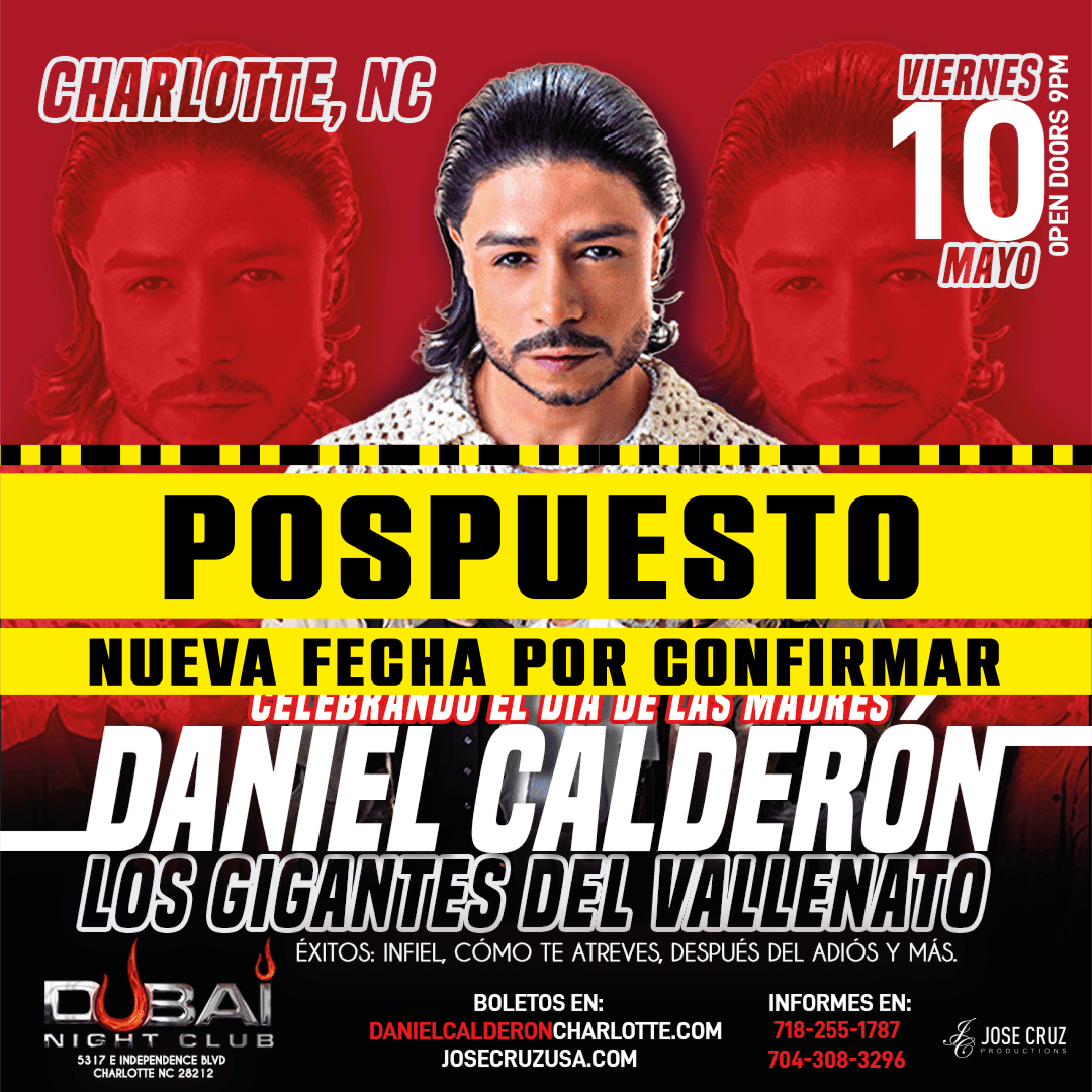 Event - DANIEL CALDERON Y LOS GIGANTES DEL VALLENATO - Charlotte, CN - Viernes, mayo 10 - Charlotte, NC - vie, 10 de mayo de 2024} | concert tickets