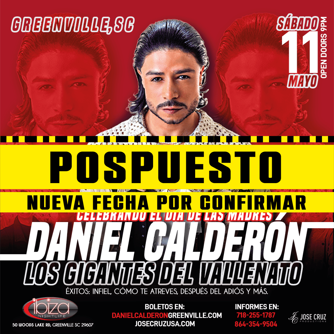 Event - DANIEL CALDERÓN Y LOS GIGANTES DEL VALLENATO - GREENVILLE, SC - MAYO 11 - Greenville, SC - sáb, 11 de mayo de 2024} | concert tickets