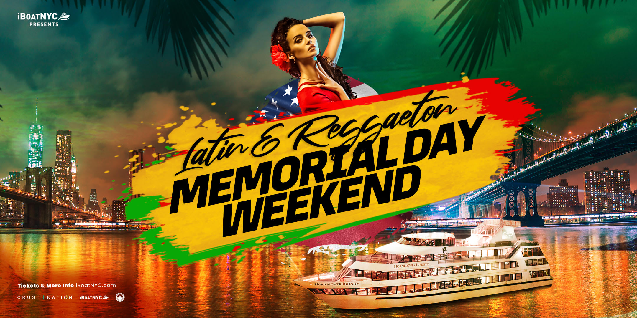 Event - #1 LATIN & REGGAETON Party Boat - Memorial Day Weekend Yacht Cruise - New York, NY - sáb, 25 de mayo de 2024} | concert tickets