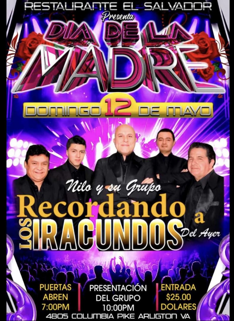 Event - Nilo y su grupo recordando a los iracundos  - Arlington, VA - dom, 12 de mayo de 2024} | concert tickets