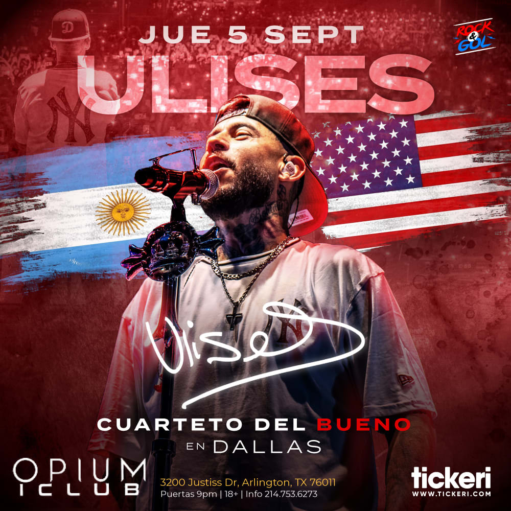 Event - ULISES BUENO EN DALLAS - Arlington, TX - jue, 5 de septiembre de 2024} | concert tickets