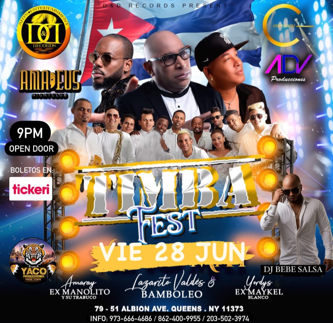 Event - TIMBA FEST NEW YORK 2024 - Queens, NY - vie, 28 de junio de 2024} | concert tickets