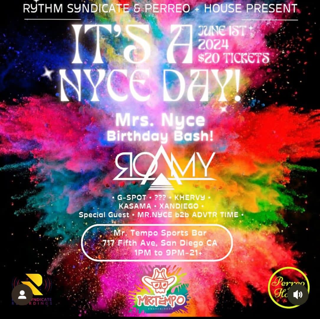 Event - It’s a nyce day (lauren Boyer b-day bash)  - San Diego, CA - sáb, 1 de junio de 2024} | concert tickets