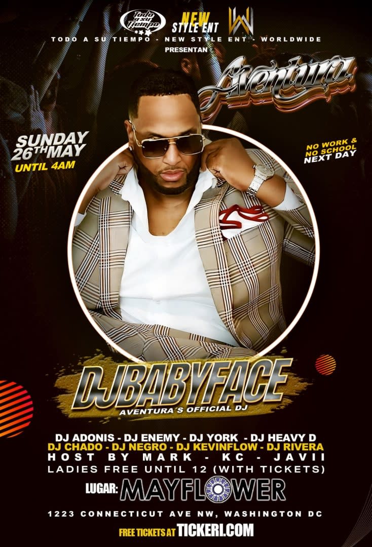 Event - Aventura official after party  - Dc, WA - Sun, May 26, 2024} | concert tickets