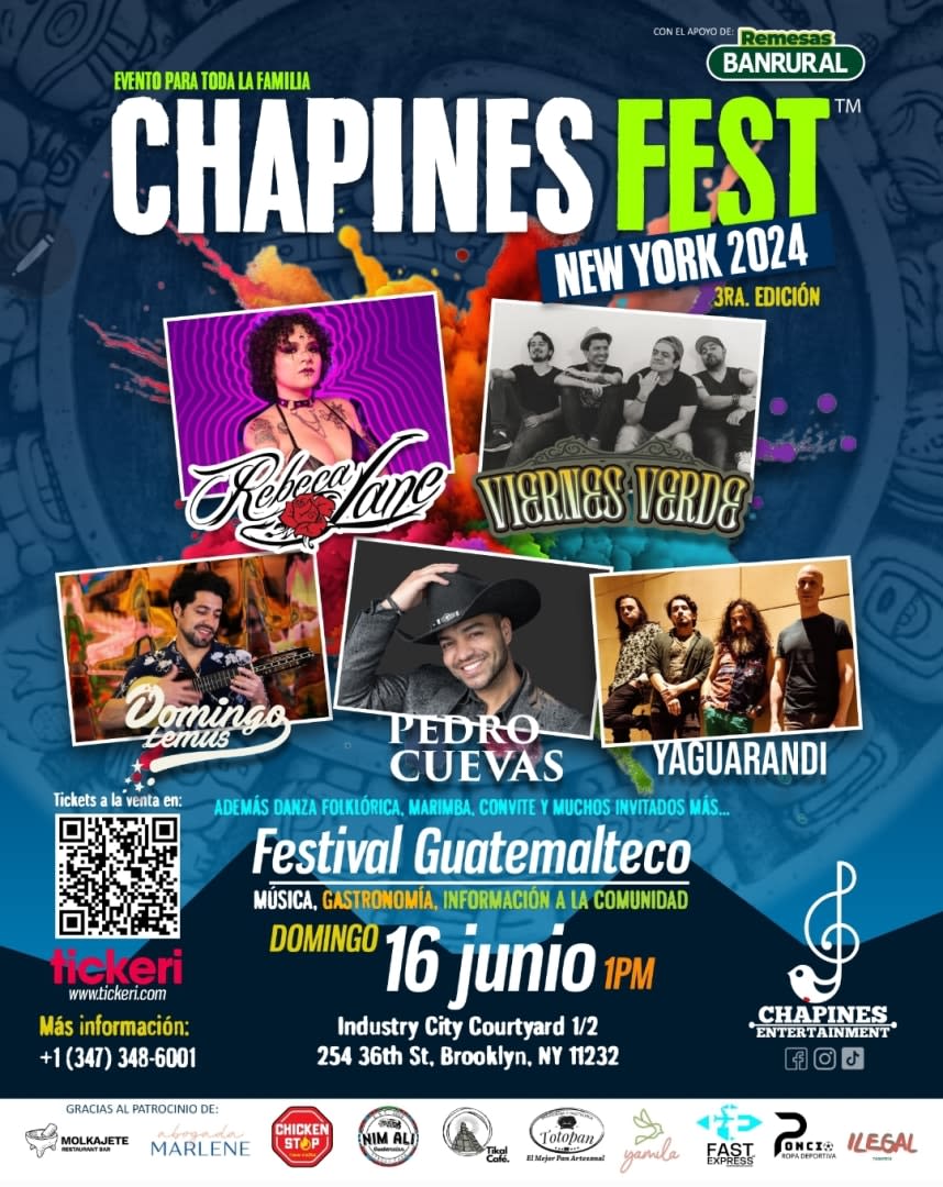 Event - CHAPINES FEST 2024 - Brooklyn , NY - dom, 16 de junio de 2024} | concert tickets