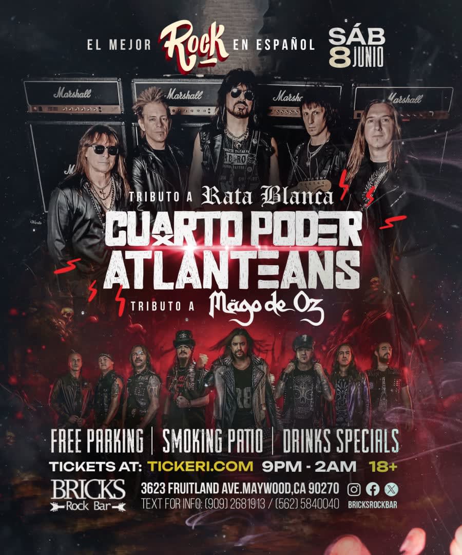 Event - RATA BLANCA & MAGO DE OZ, Tributos en vivo Por Cuarto Poder y Atlanteans - Maywood, CA - sáb, 8 de junio de 2024} | concert tickets