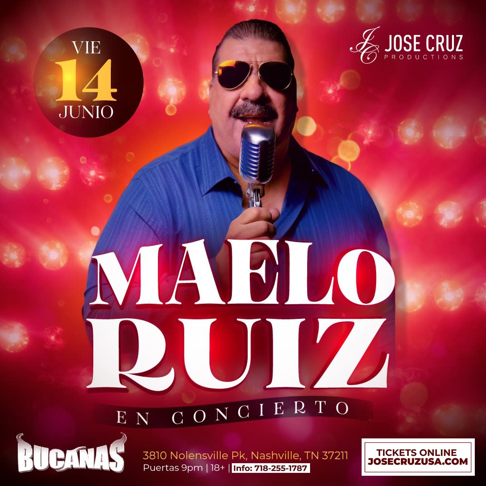 Event - MAELO RUIZ EN NASHVILLE - Nashville, TN - vie, 14 de junio de 2024} | concert tickets