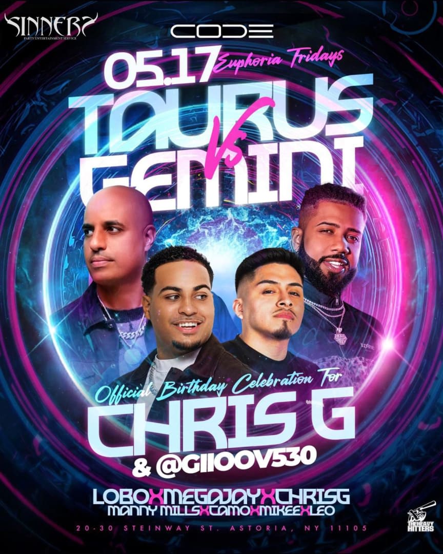 Event - Euphoria Fridays Taurus Vs Gemini Affair At Code Astoria - Astoria, NY - vie, 17 de mayo de 2024} | concert tickets