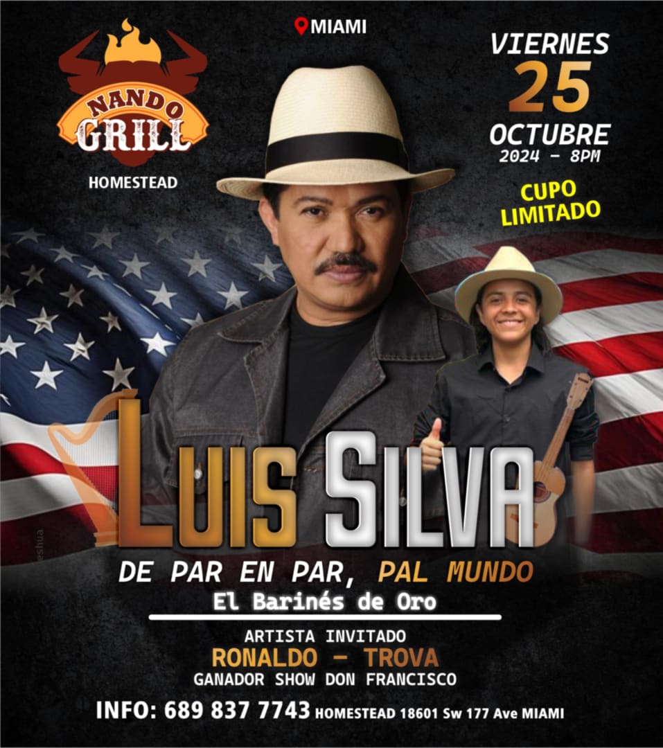 Event - LUIS SILVA , EL BARINES DE ORO  - Miami, FL - Fri, October 25, 2024} | concert tickets