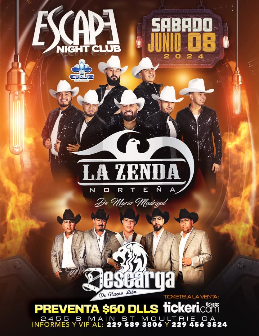 Event - La Zenda  - Moultrie, GA - sáb, 8 de junio de 2024} | concert tickets