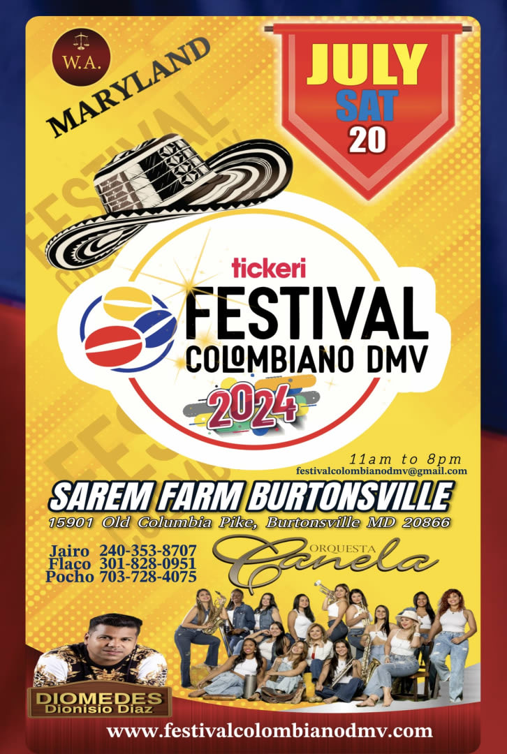 Event - Festival Colombiano DMV - Burtonsville, Maryland  - Sat, July 20, 2024} | concert tickets