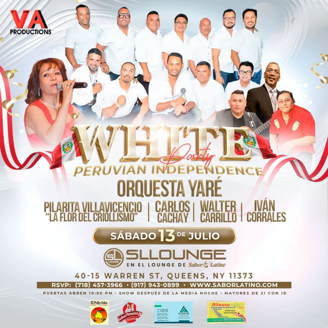 Event - White Party Peruvian Independence  - Queens, NY - Sat, July 13, 2024} | concert tickets