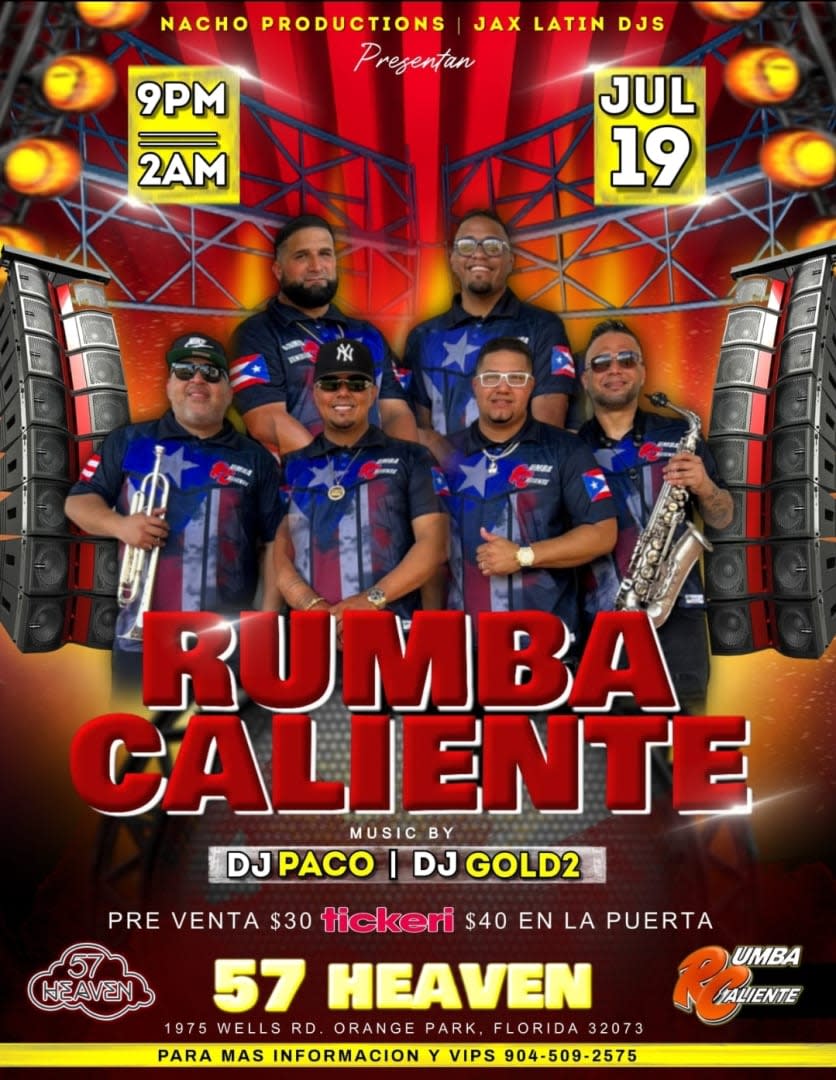 Event - RUMBA CALIENTE - Orange Park, FLORIDA - Fri, July 19, 2024} | concert tickets