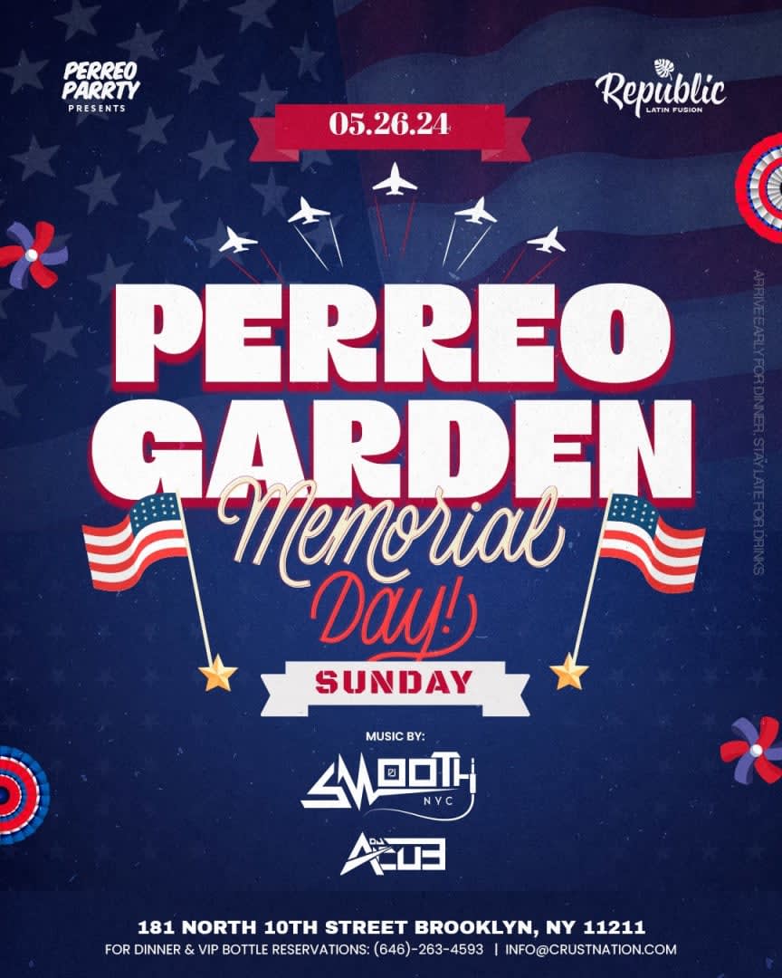 Event - Perreo Garden: Memorial Day- Latin & Reggaetón Party - NEW YORK, NY - dom, 26 de mayo de 2024} | concert tickets