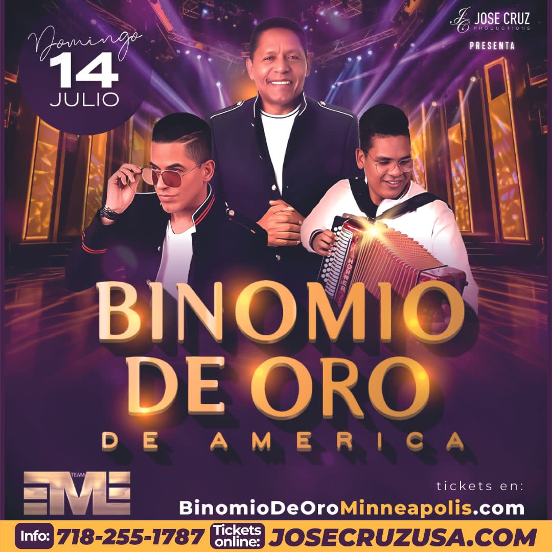 Event - BINOMIO DE ORO EN CONCIERTO MINNEAPOLIS - Minneapolis, MN - Sun, July 14, 2024} | concert tickets