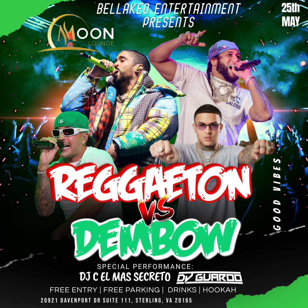 Event - Reggaeton vs Dembow Night - Sterling, VA - sáb, 25 de mayo de 2024} | concert tickets