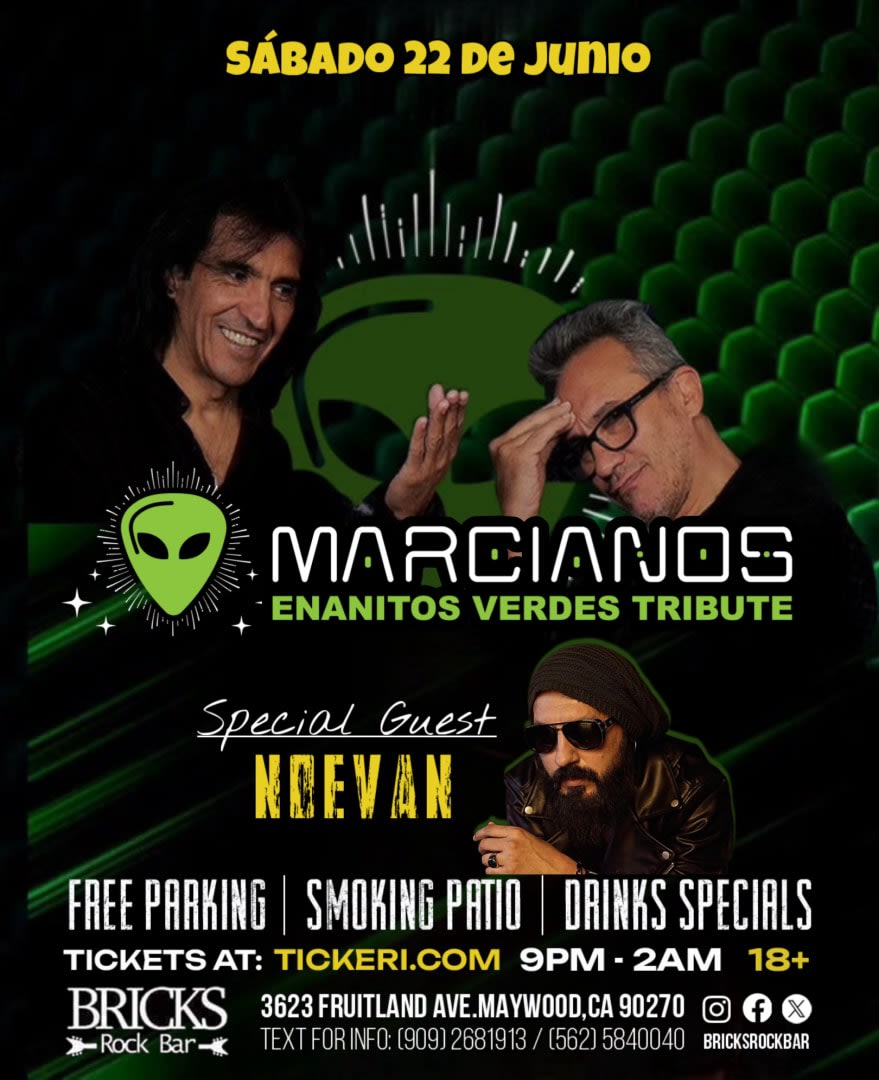 Event - ENANITOS VERDES Tributo Por MARCIANOS & NOEVAN - Maywood, CA - Sat, June 22, 2024} | concert tickets