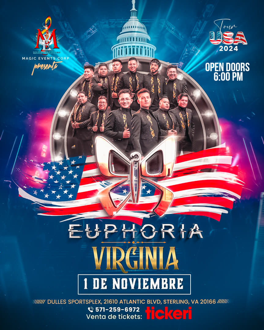 Event - AGRUPACION EUPHORIA EN VIRGINIA  - Sterling, VA - Fri, November 1, 2024} | concert tickets