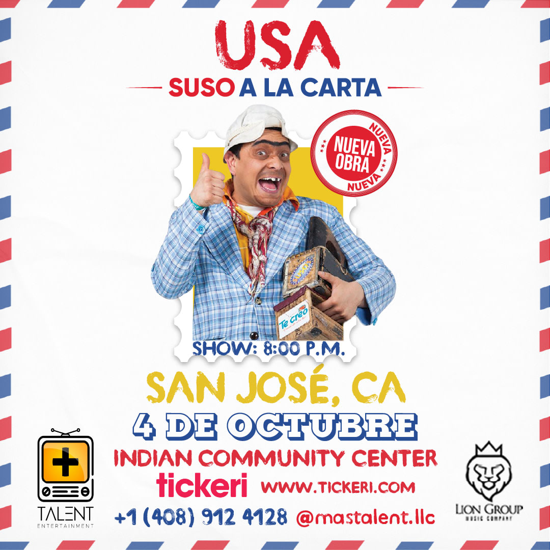 Event - SUSO A LA CARTA "Nueva Obra" USA 2024 - San José (California) - Milpitas, California  - Fri, October 4, 2024} | concert tickets