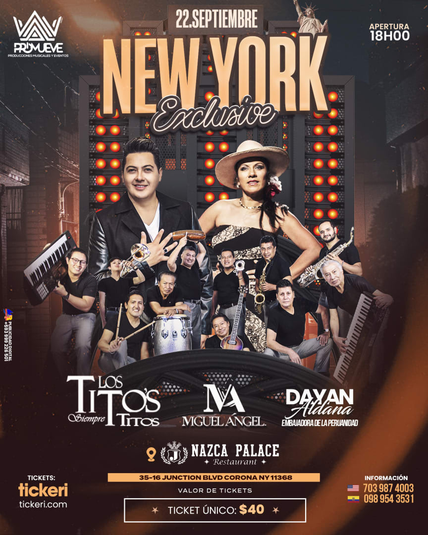 Event - LOS TITOS DE ECUADOR - Corona , New York NY - Sun, September 22, 2024} | concert tickets