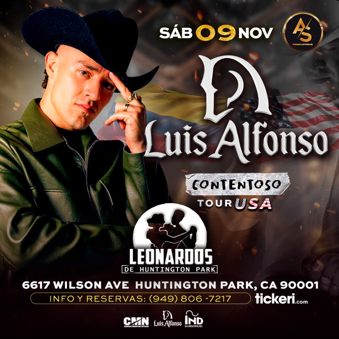 Event - Luis Alfonso en Los Ángeles “Contentoso Tour 2024 ” - Los Angeles, CA - sáb, 9 de noviembre de 2024} | concert tickets