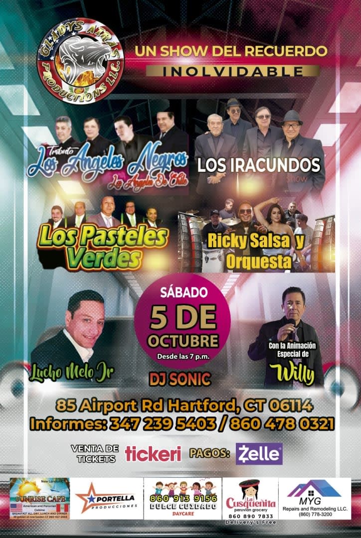 Event -  IRACUNDOS, PASTELES  VERDES Y LOS ANGELES NEGROS EN VIVO! - Hartford, CT - sáb, 5 de octubre de 2024} | concert tickets