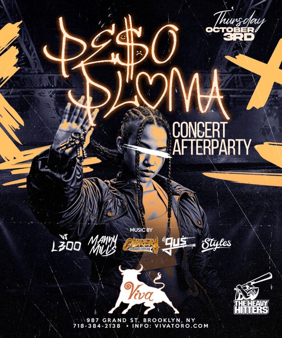 Event - Peso Pluma Concert Afterparty Brooklyn - Brooklyn, NY - Thu, October 3, 2024} | concert tickets