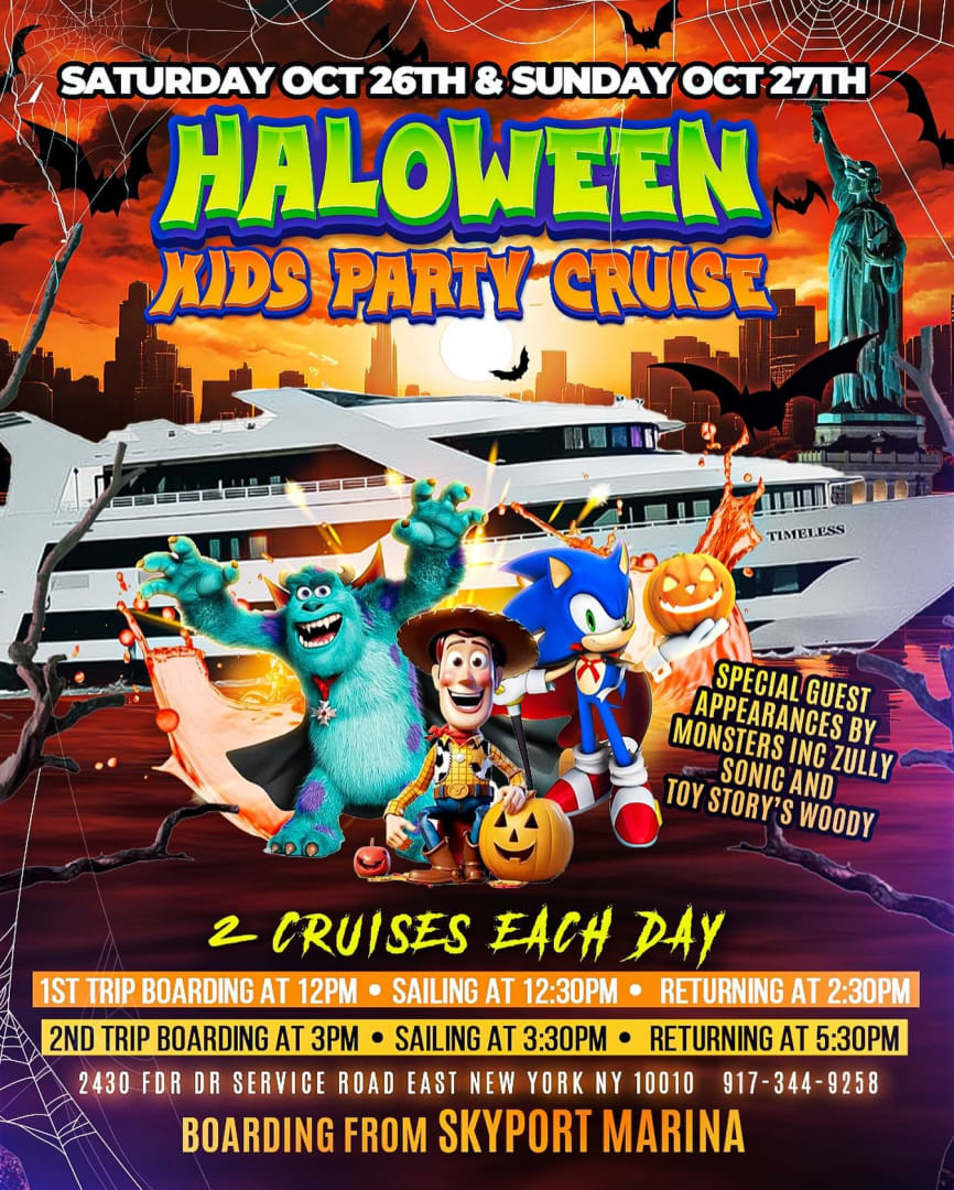 Event - Halloween Kids Party Cruise (12:00pm-2:30pm) - New York, NY - dom, 27 de octubre de 2024} | concert tickets